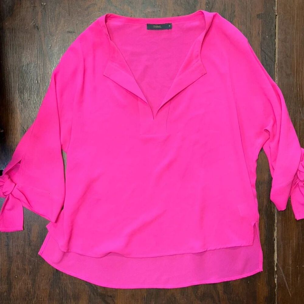 THML Pink Sheer Top Size Medium